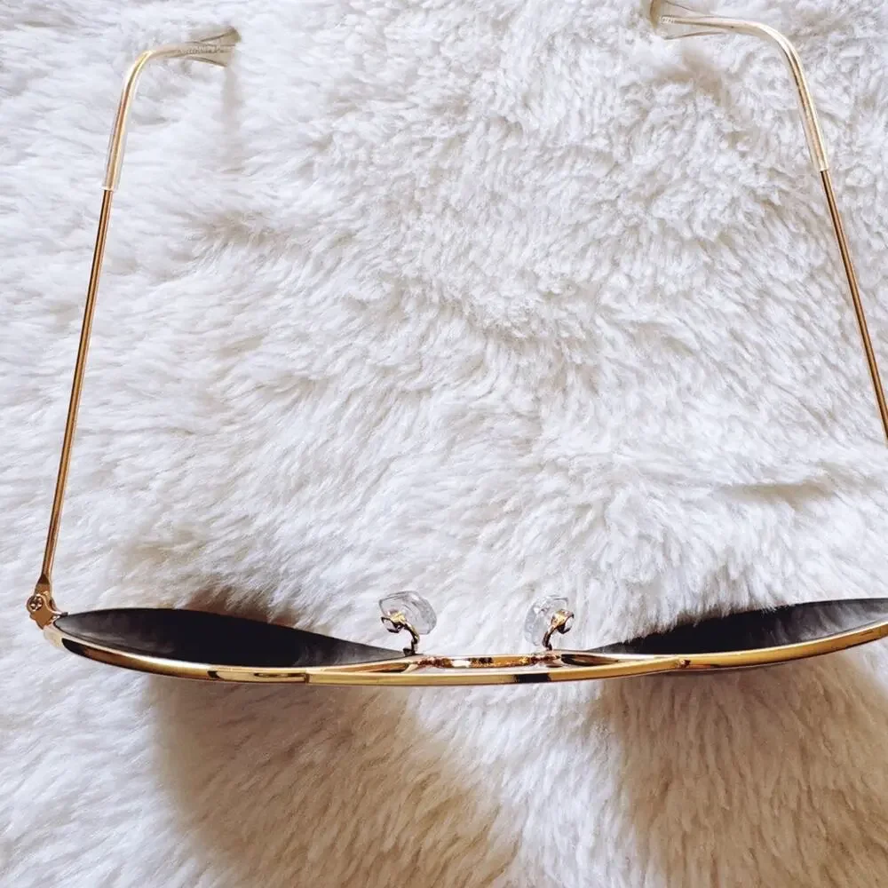 Flynn Gold W/ Mirrored Lenses Aviator Sunglasses